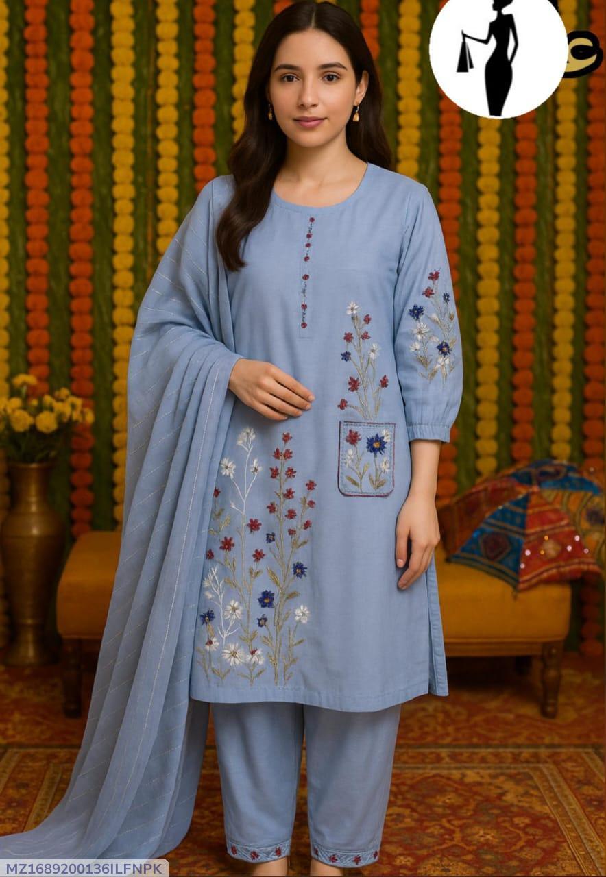 Summer Embroidered Suit