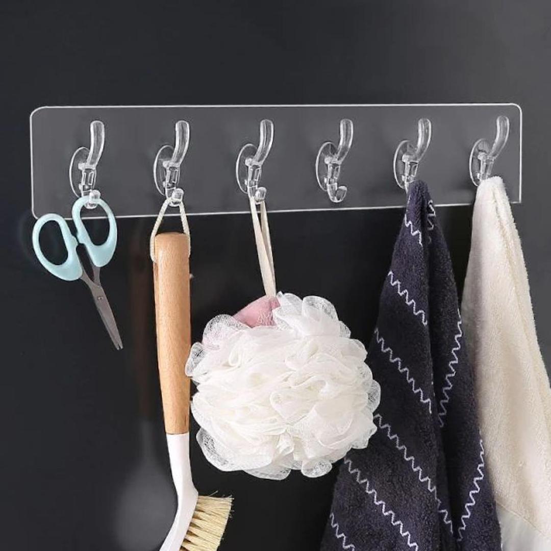 Durable Transparent Wall Mount Hook – Easy to Install & Remove (1 Pc)