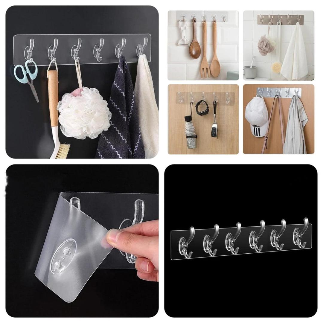Durable Transparent Wall Mount Hook – Easy to Install & Remove (1 Pc)