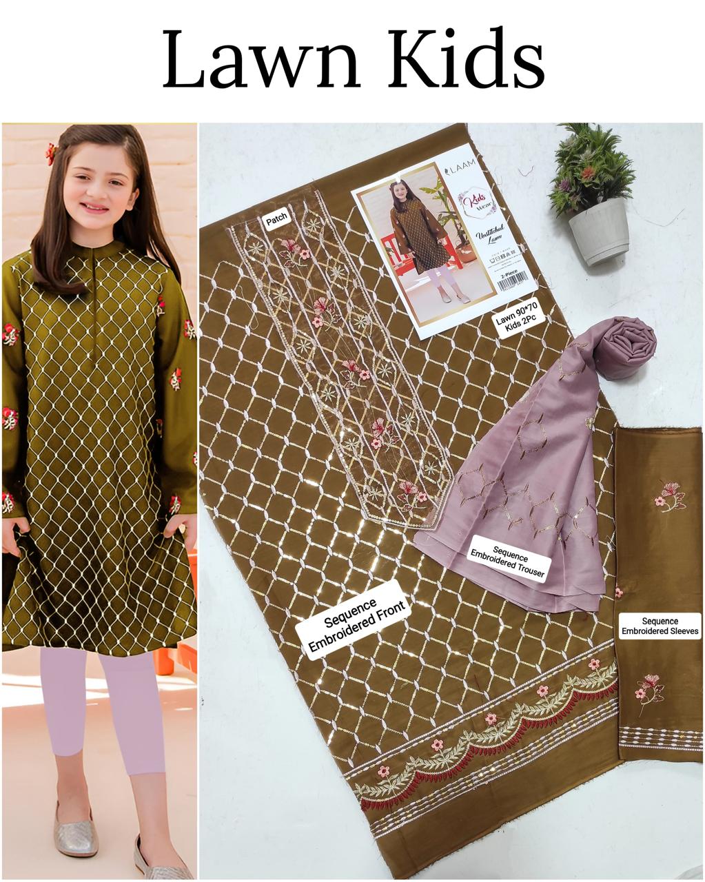 🎊🥳 *SALE SALE SALE*🥳🎊

LAWN _ KIDS 2PC UNSTITCHED COLLECTION*