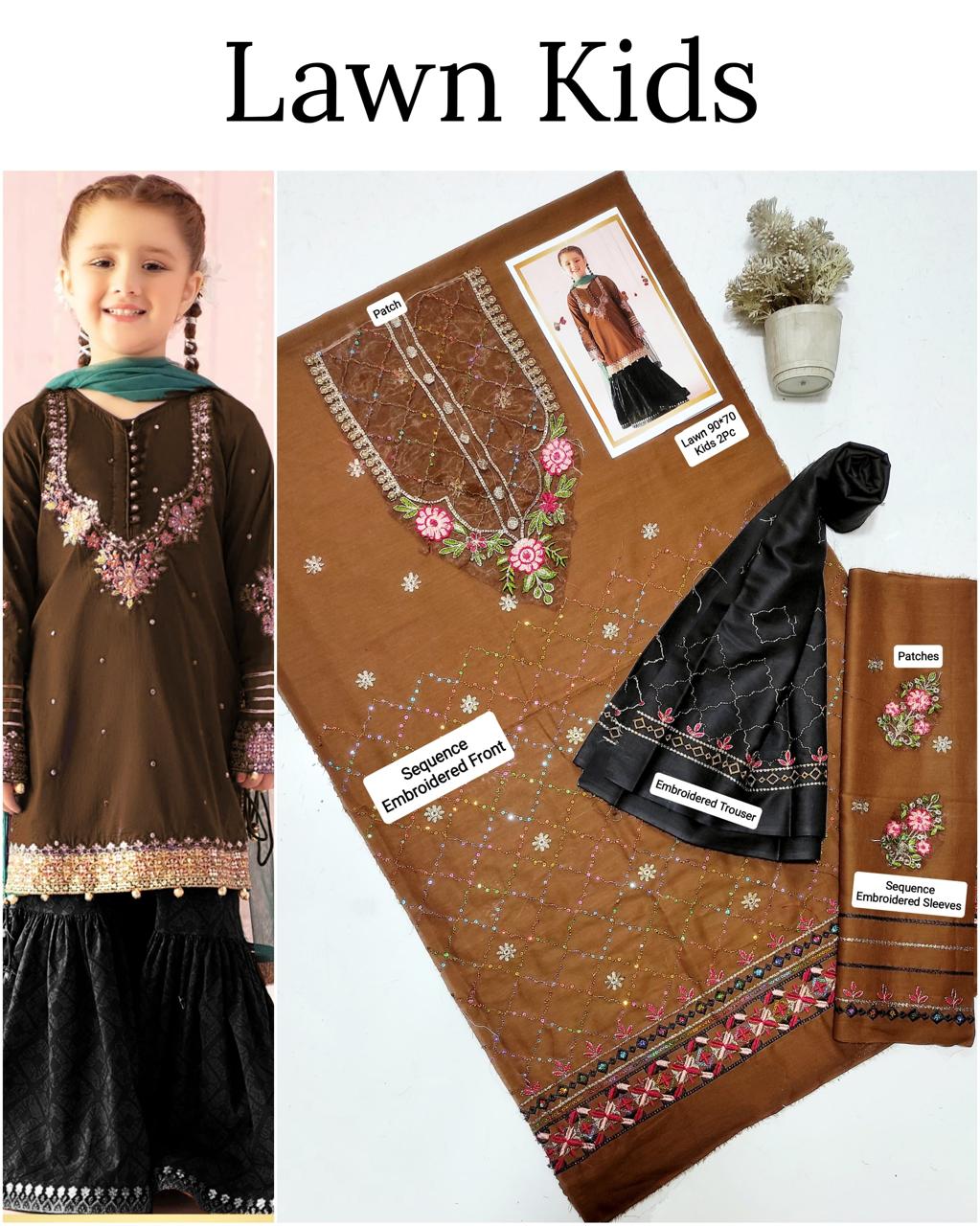 🎊🥳 *SALE SALE SALE*🥳🎊

LAWN _ KIDS 2PC UNSTITCHED COLLECTION*