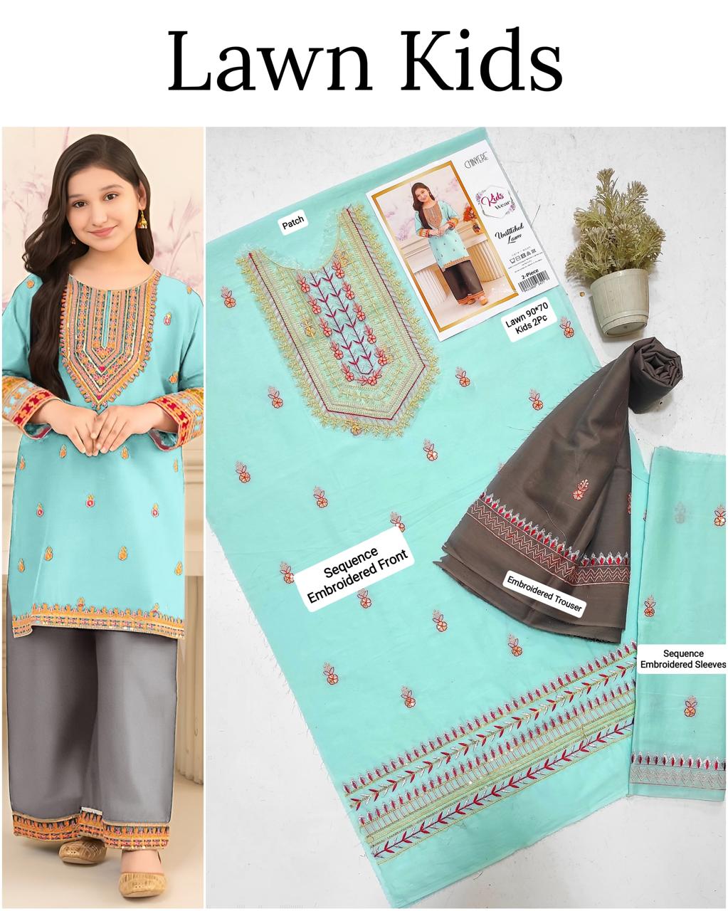 🎊🥳 *SALE SALE SALE*🥳🎊

LAWN _ KIDS 2PC UNSTITCHED COLLECTION*