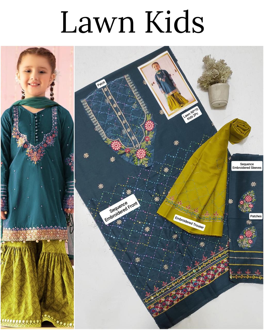 🎊🥳 *SALE SALE SALE*🥳🎊

LAWN _ KIDS 2PC UNSTITCHED COLLECTION*