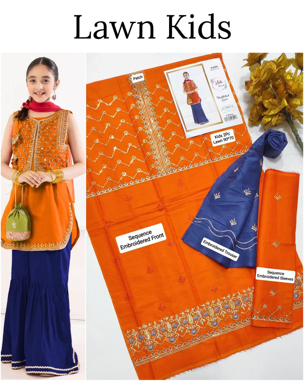 🎊🥳 *SALE SALE SALE*🥳🎊

LAWN _ KIDS 2PC UNSTITCHED COLLECTION*
