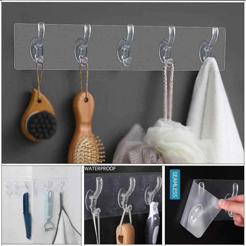 Durable Transparent Wall Mount Hook – Easy to Install & Remove (1 Pc)