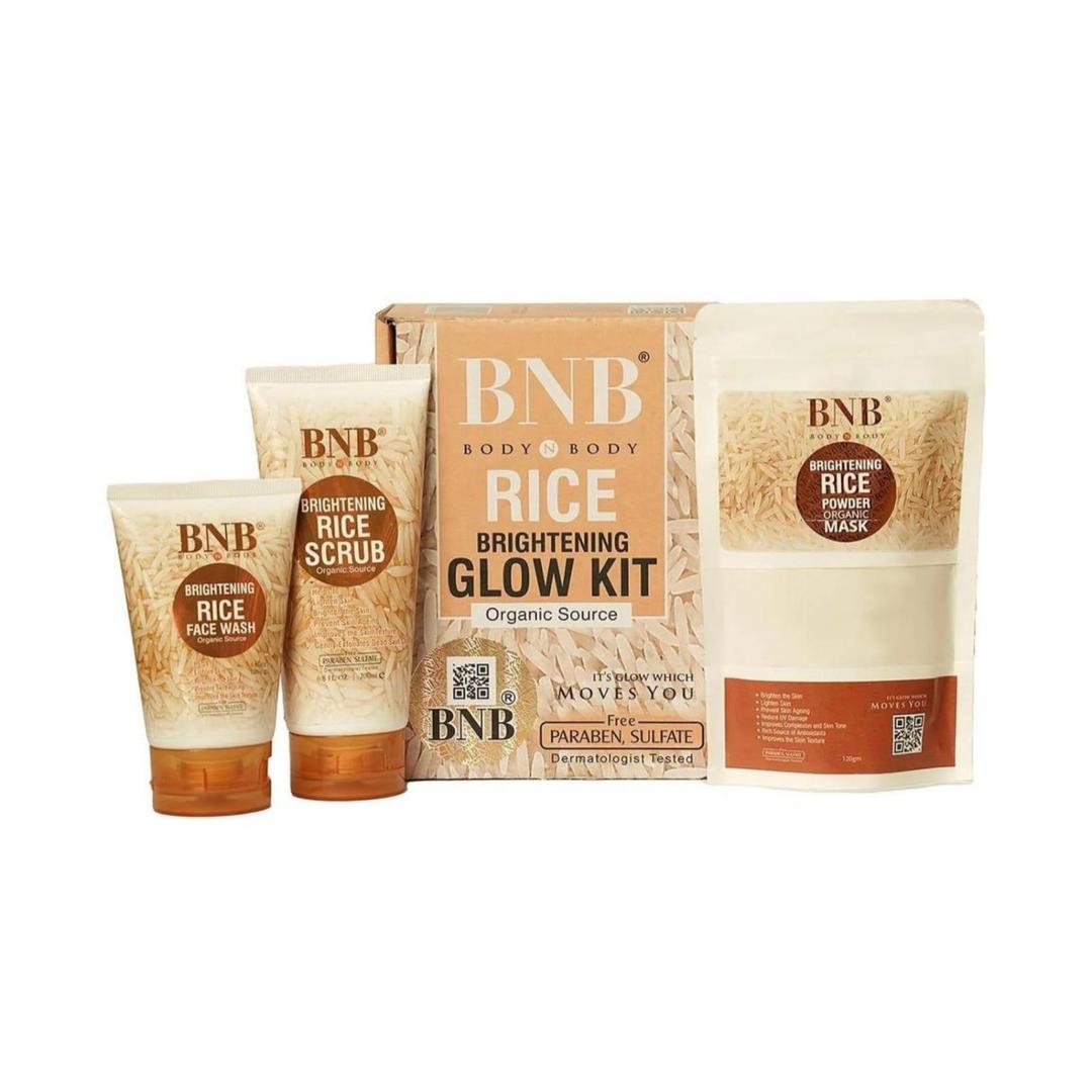 Skin Brightening Rice Facial Kit – Whitening & Exfoliating Set