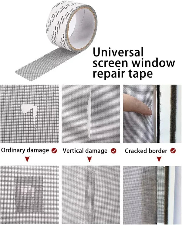 Mesh Roll Tape Window Screen Repair Patch | Keep Mosquitoes Out With Our Anti-insect, Self-adhesive Mesh Patch Tape – 3 Meter