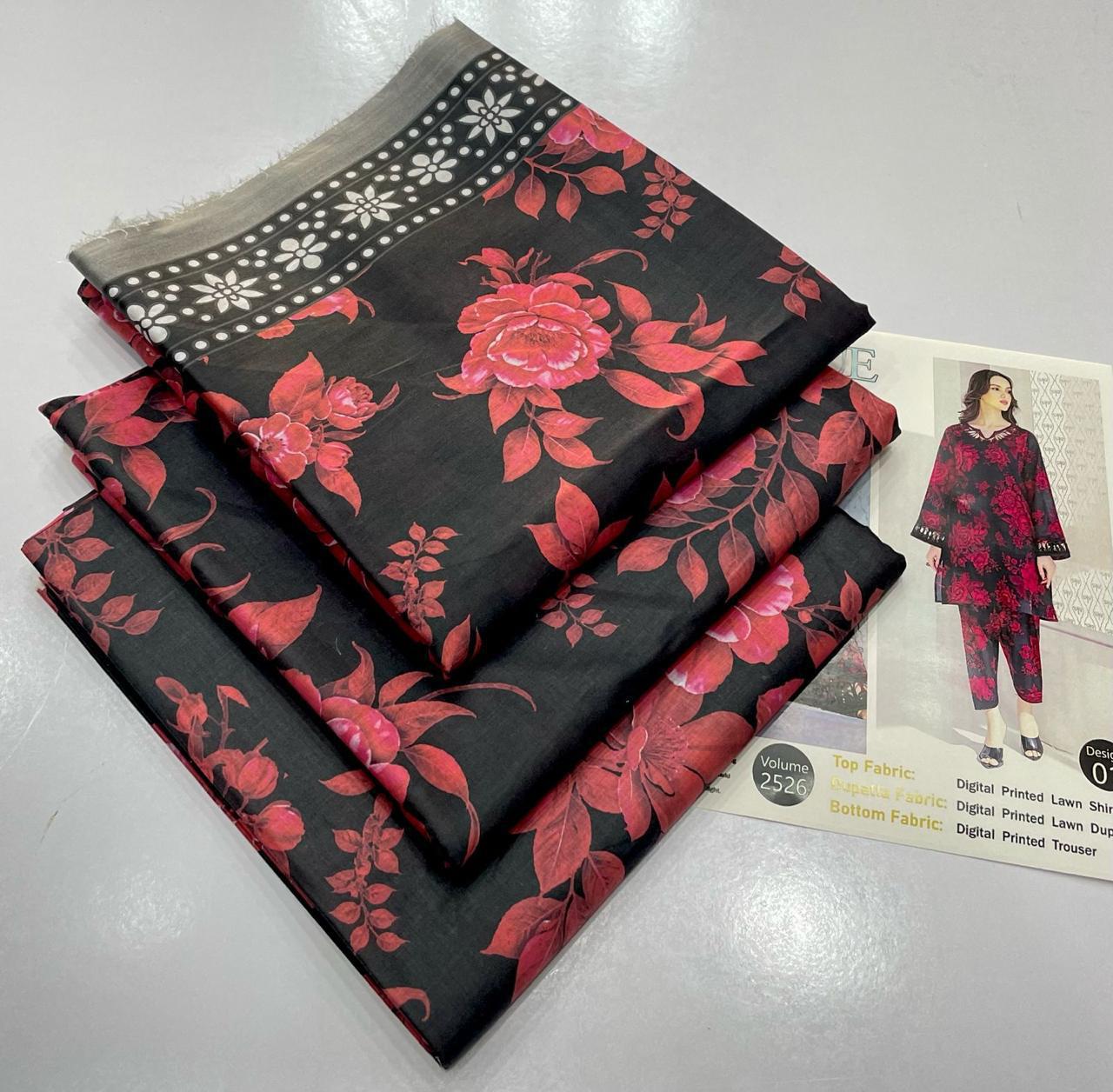 Barouqe Best Export Quality Digital Print Airjet Lawn (90/70)**Co-Ords Print Volume*✔️ Digital Print Allover Lawn Shirt ✔️ Digital Print Allover Lawn Trouser✔️  Digital Print Allover Voil Lawn Du