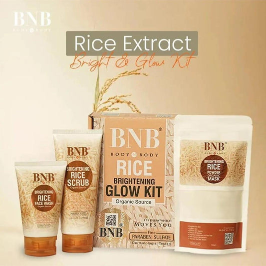 Skin Brightening Rice Facial Kit – Whitening & Exfoliating Set 🌾