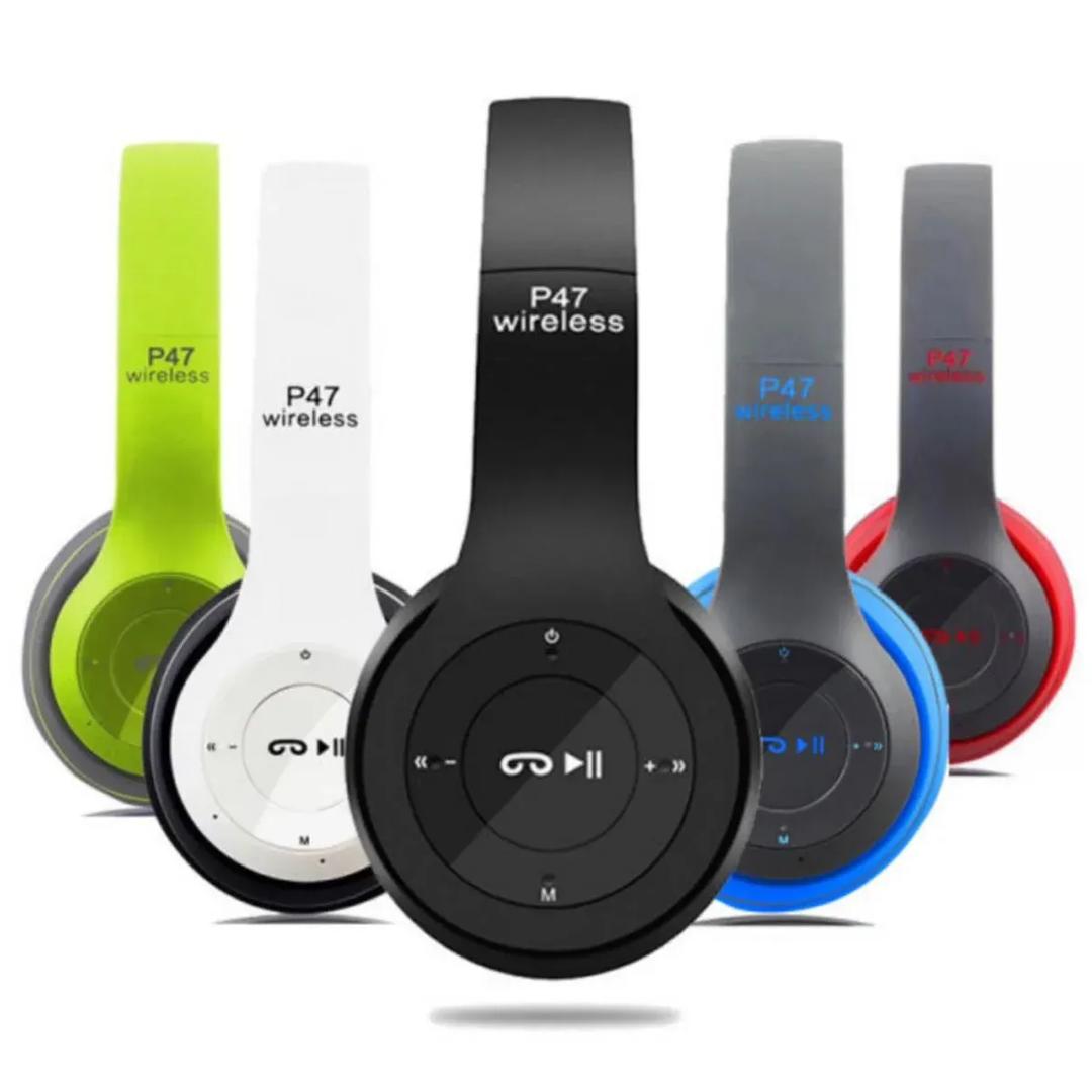 P47 Bluetooth 5.3 Headphones – Clear Voice, Long-Lasting Battery, Fast Charging – 4 Colors