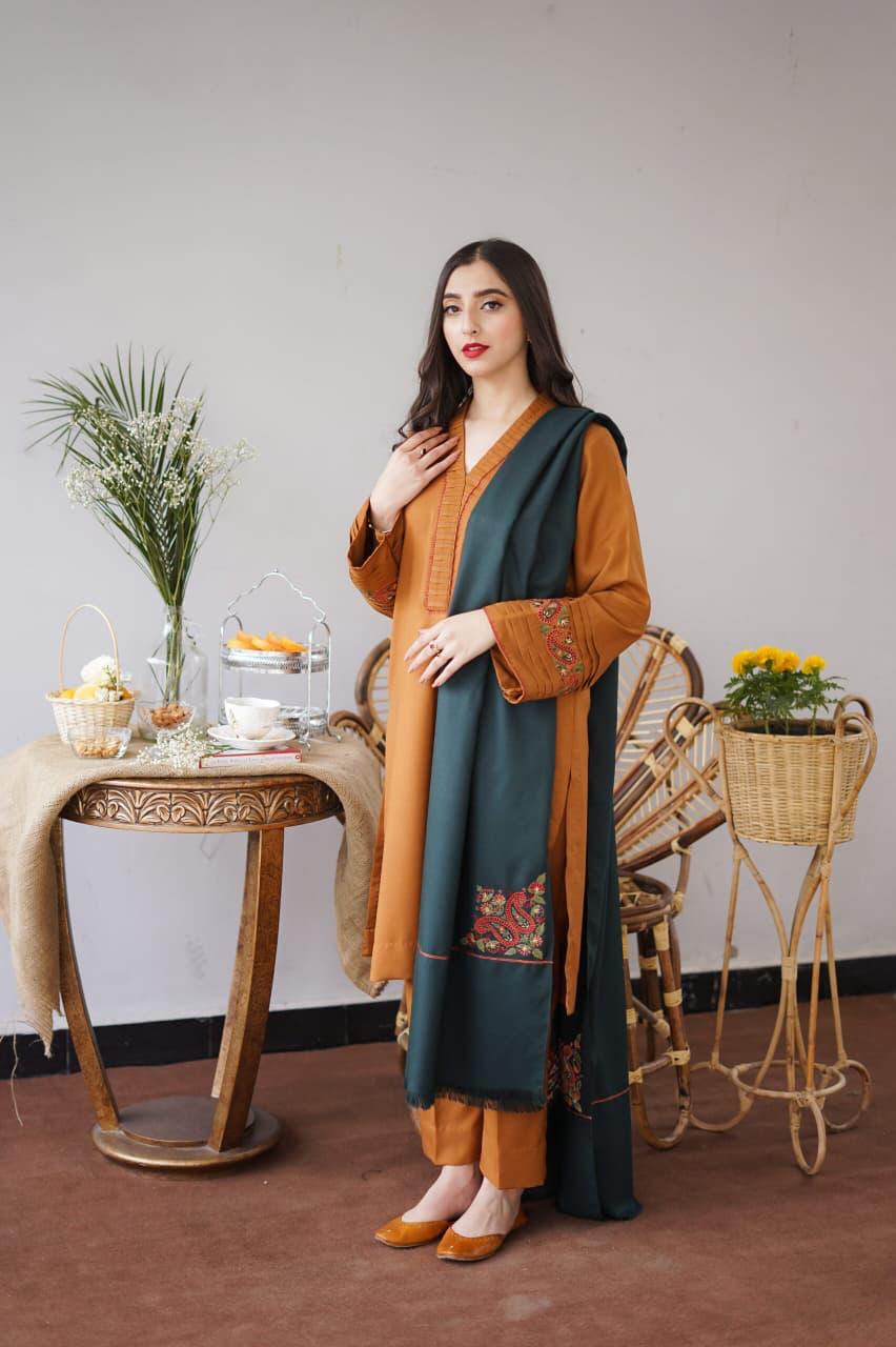 ❄️ Winter Collection 2025 – ASLING Embroidered 3-Piece ❄️